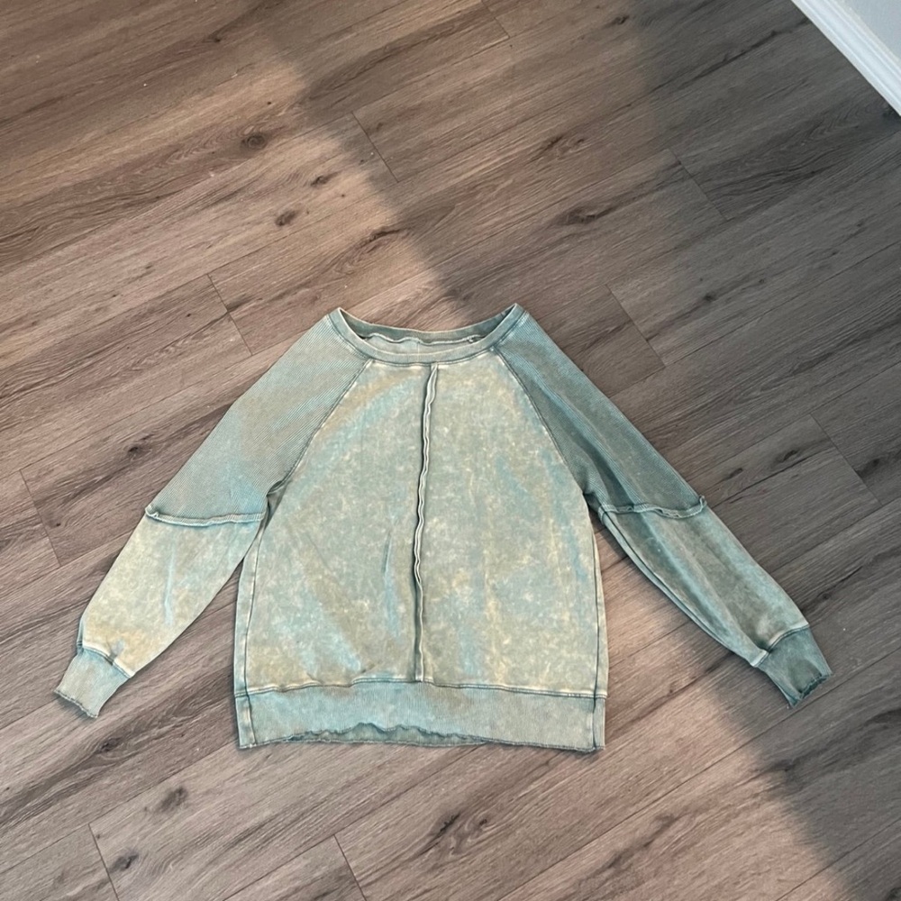 Green Velvet Sweatshirt